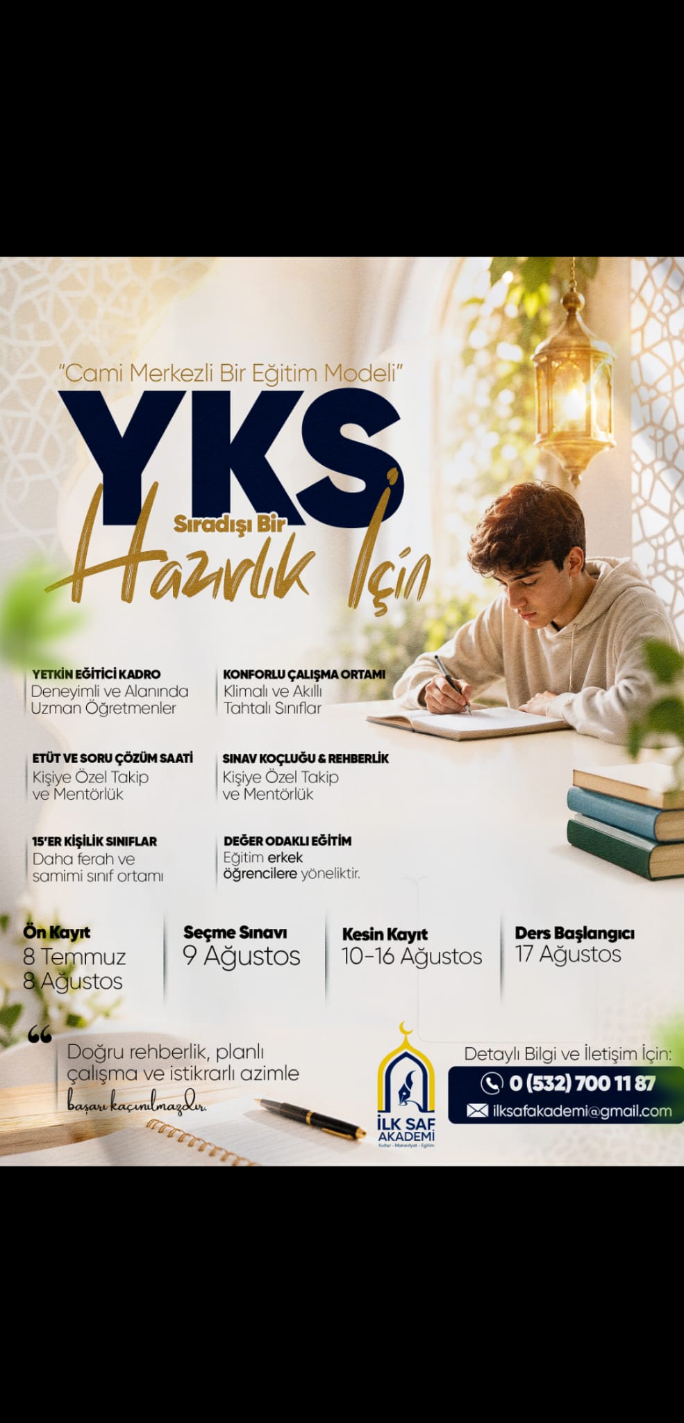 İlk Saf Akademi YKS Hazırlık Programı Afişi